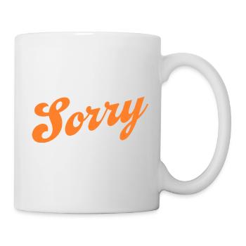 Désolé – Déclaration minimaliste - Mug blanc - blanc - Droite