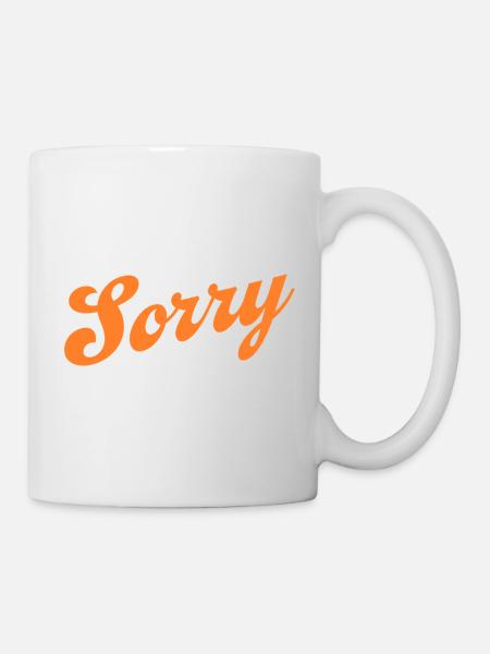 Désolé – Déclaration minimaliste - Mug blanc - blanc