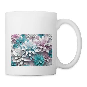 Fleurs en papier - Mug blanc - blanc - Droite