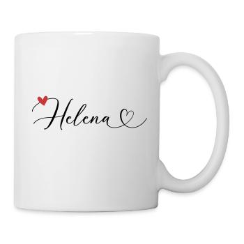Helena Nom Prénom Calligraphie coeur - Mug blanc - blanc - Droite