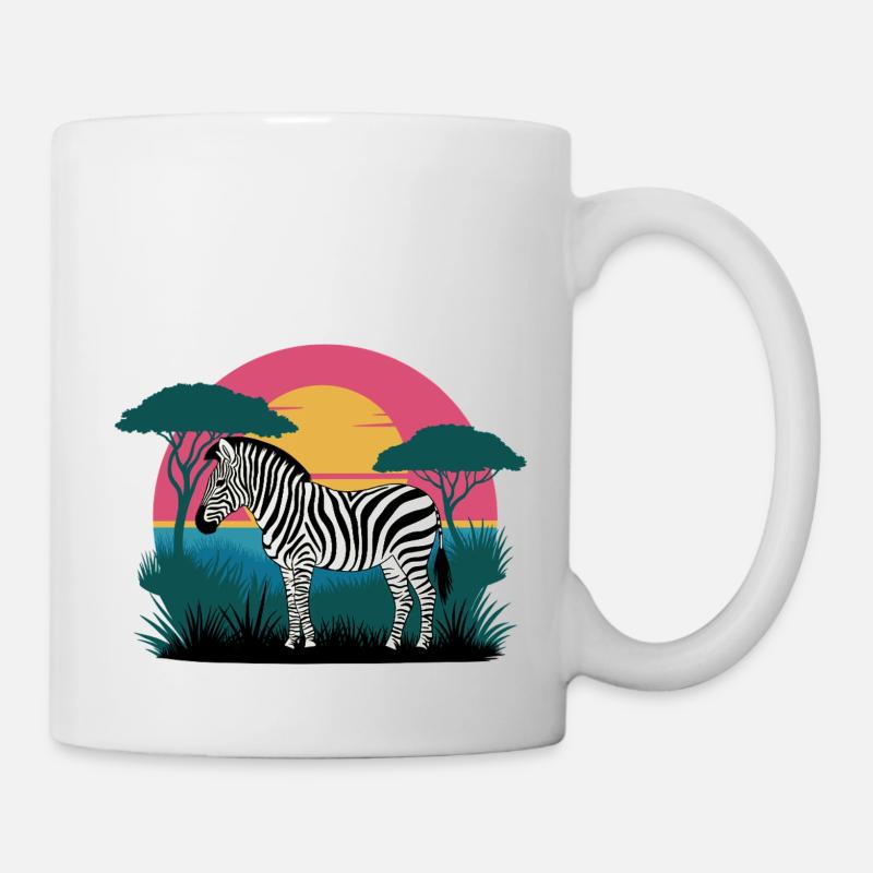 Sunset Zebra - Tasse - Weiß