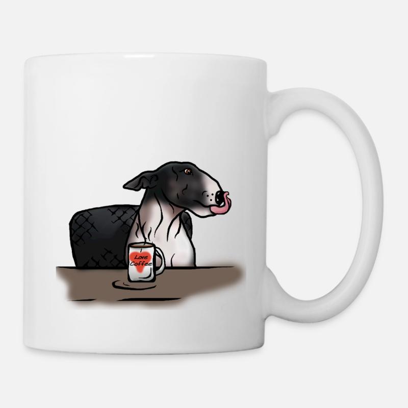 Bull Terrier "I love Coffee" - Mug - white