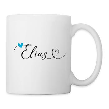 Elias Name Vorname Kalligrafieherz - Tasse - Weiß - Rechts
