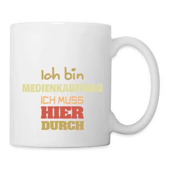 Commis aux médias - Mug blanc - blanc - Droite
