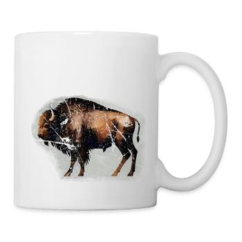 Bison Buffalo Bison Peinture grotte - Mug blanc - blanc - Droite