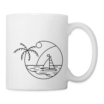 Segelboot Segeltörn Segelcrew Segeln Meer Sonne - Tasse - Weiß - Rechts