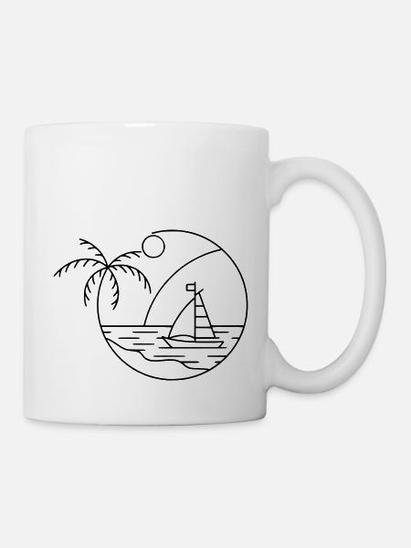 Segelboot Segeltörn Segelcrew Segeln Meer Sonne - Tasse - Weiß