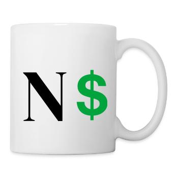 Letter n dollar - Mug - white - Right