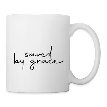 sauvé par la grâce - Mug blanc - blanc - Droite