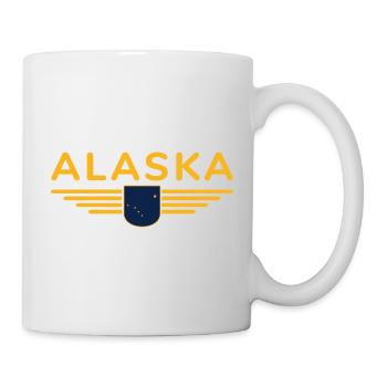 Alaska Fan T-Shirt – USA-Style - Tasse - Weiß - Rechts