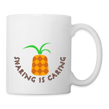 Pineapple - sharing is caring - Mug - white - Right