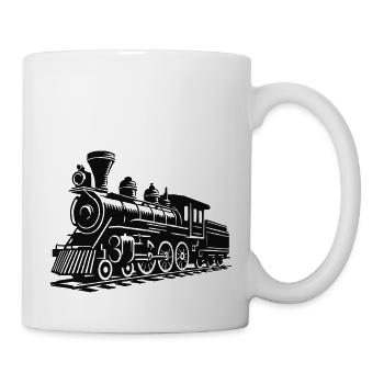 Train de locomotives - Mug blanc - blanc - Droite