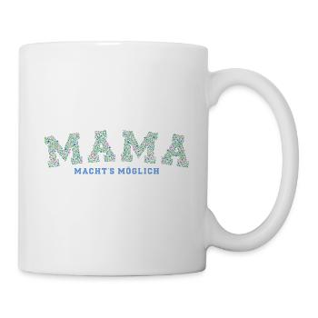 Mama Macht's Möglich College-Blumen - Tasse - Weiß - Rechts