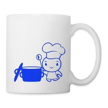 Bird Chef Cooking Pot Duck Delicious Hunger Food - Mug - white - Right