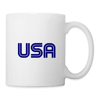 Logo des États-Unis Slogan - États-Unis d’Amérique - Mug blanc - blanc - Droite