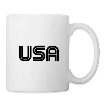 Logo des États-Unis Slogan - États-Unis d’Amérique - Mug blanc - blanc - Droite