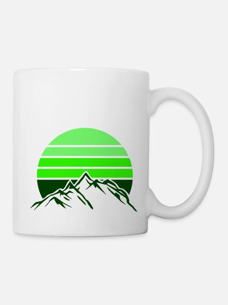 berge gebirge mountains - Tasse - Weiß