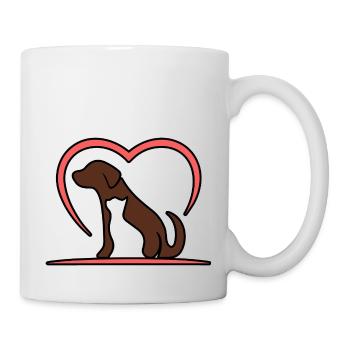 brown red cat and dog. - Mug - white - Right