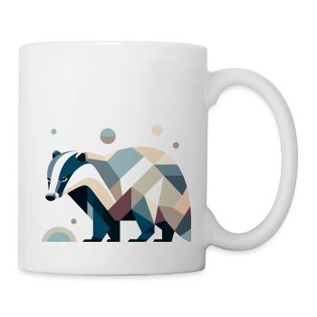 Blaireau géométrique - Mug blanc - blanc - Droite