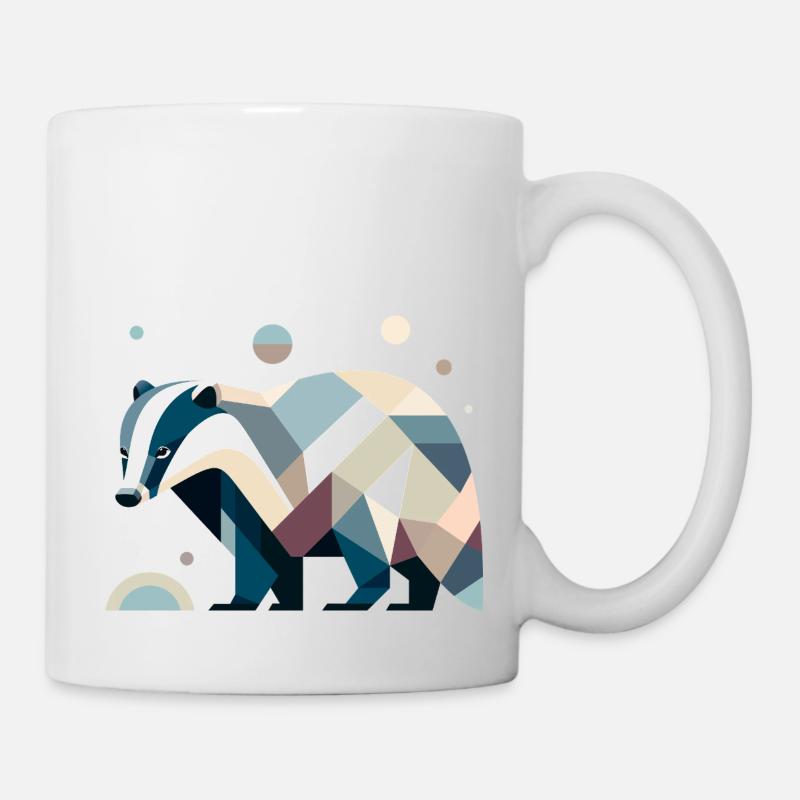 Blaireau géométrique - Mug blanc - blanc