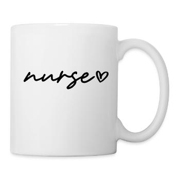 Krankenschwester Herzschlag Inspiration für Pflegekräfte - Tasse - Weiß - Rechts