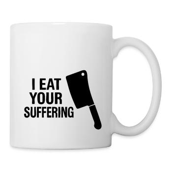 I eat your suffering | Pig Pain - Mug - white - Right