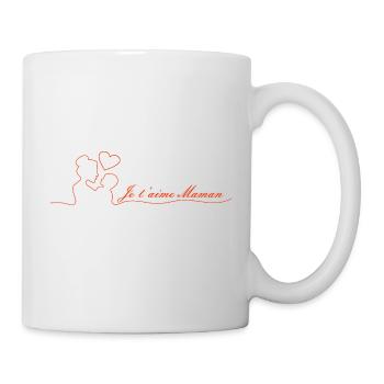 Mom & Baby – Line Art Love - Mug blanc - blanc - Droite