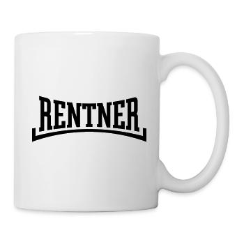 Rentner (Rente / Ruhestand / Konkav / Black) - Tasse - Weiß - Rechts