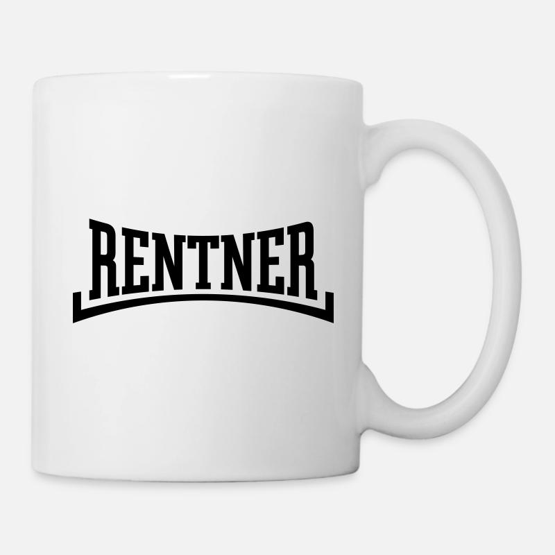 Rentner (Rente / Ruhestand / Konkav / Black) - Tasse - Weiß