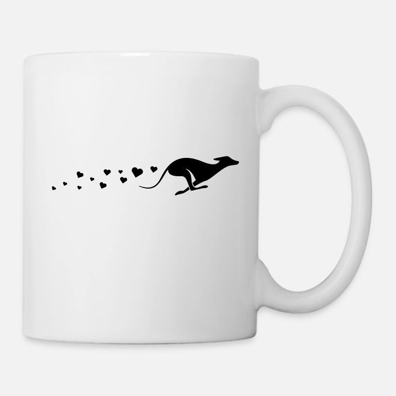 Windhund Liebe – L’amour des lévriers - Mug blanc - blanc