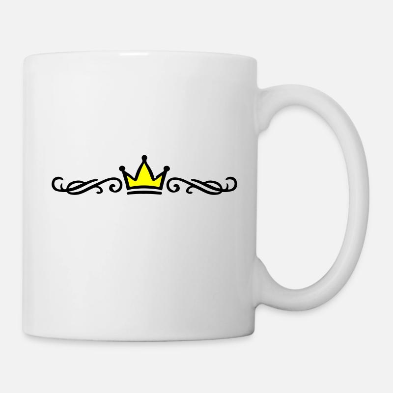 Ornement de couronne - Mug blanc - blanc