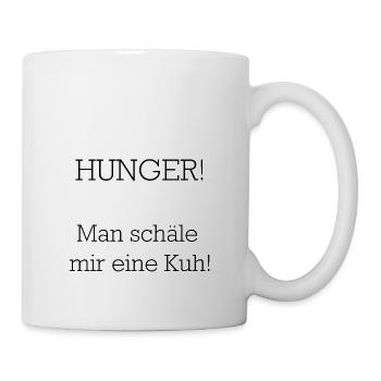 Hunger Kuh Schälen - Tasse - Weiß - Rechts
