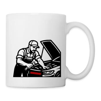 Auto Kfz Mechaniker - Tasse - Weiß - Rechts