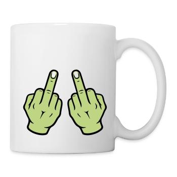 Middle Finger Hand - Mug - white - Right