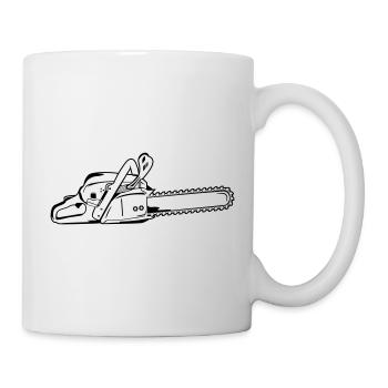 Motorsäge - Tasse - Weiß - Rechts