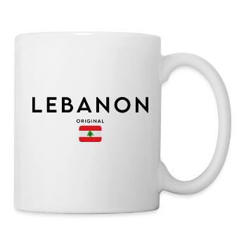 Lebanese pride, minimalist sleek design - Mug - white - Right