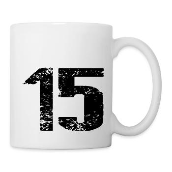 15 Number Jersey - Mug - white - Right