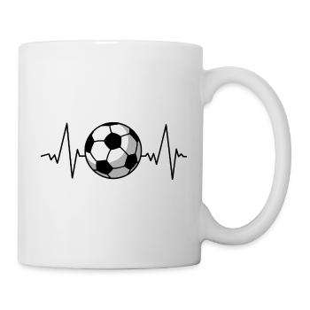 Fußball-Herzschlag - Tasse - Weiß - Rechts