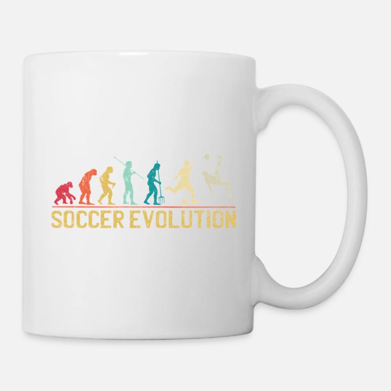 Soccer Evolution Progression Design - Tasse - Weiß