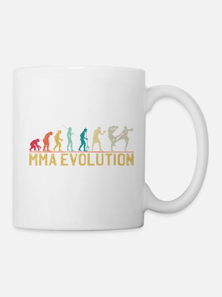 MMA Evolution Silhouette Design - Tasse - Weiß