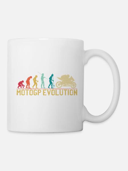 Motocross Evolution Silhouette Design - Tasse - Weiß