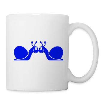 2 Snail Shell Snails Team In Love Friends - Mug - white - Right