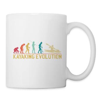 Kayaking Evolution Illustration - Mug - white - Right