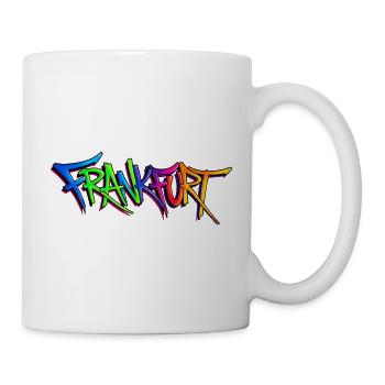 Graffiti-Style Frankfurt Stadtbild - Tasse - Weiß - Rechts
