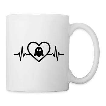 Heart Halloween Ghost - Mug - white - Right