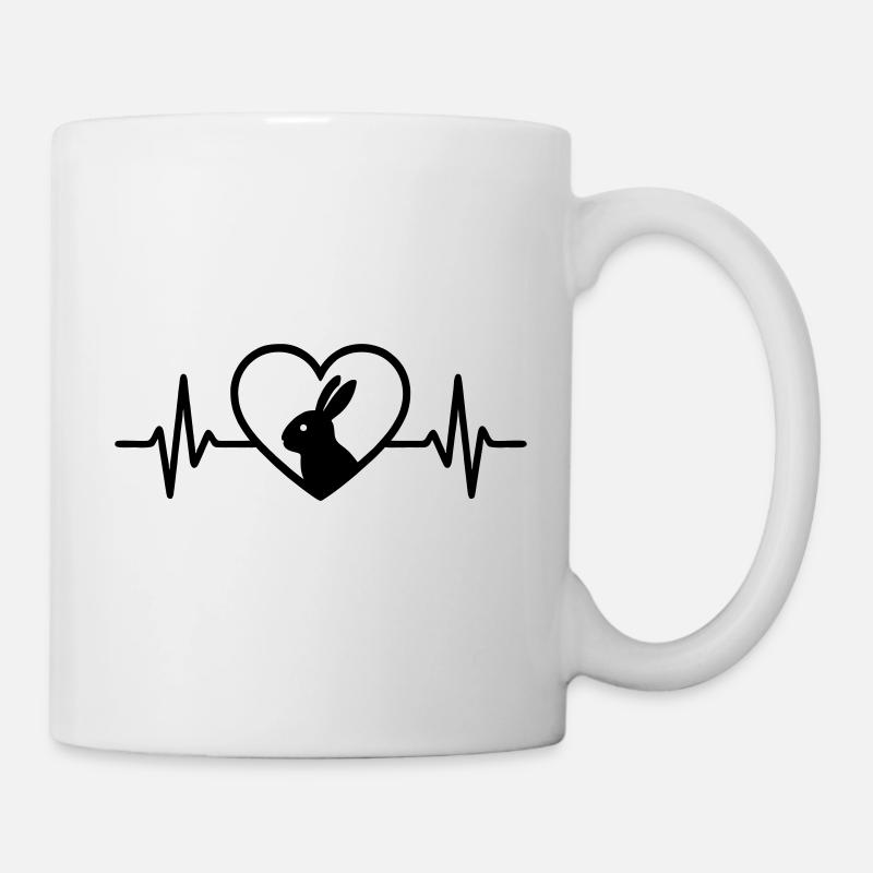 Kaninchen Herz - Tasse - Weiß