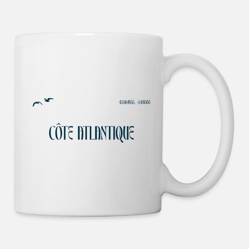 Lettrage Côte Atlantique - Mug blanc - blanc