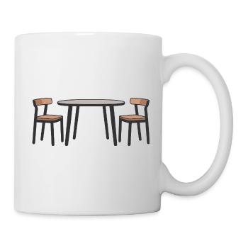 Contemporary Dining Set Illustration - Mug - white - Right