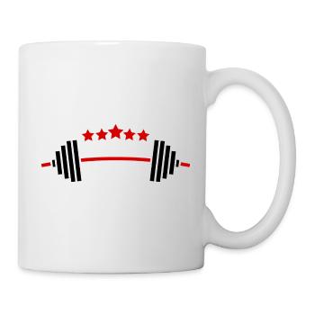Weights & Stars: Fitness Power Design - Mug - white - Right
