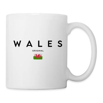 Drapeau du Pays de Galles, fabriqué au Pays de Galles - Mug blanc - blanc - Droite